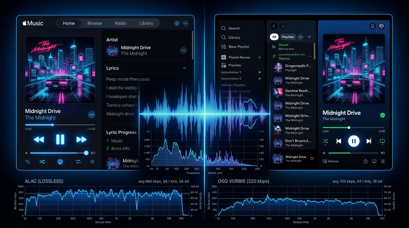 Apple Music vs Spotify 音質の違いと最適化方法